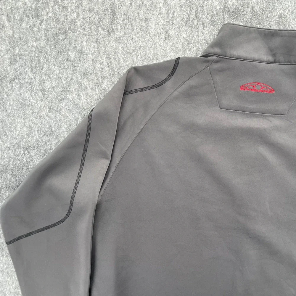 Sun Mountain Pullover Mens 2XL ThermalFlex 1/4 Zip Golf Gray Silverado Logo